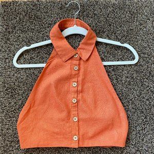 Burnt Orange Forever 21 Halter Top
